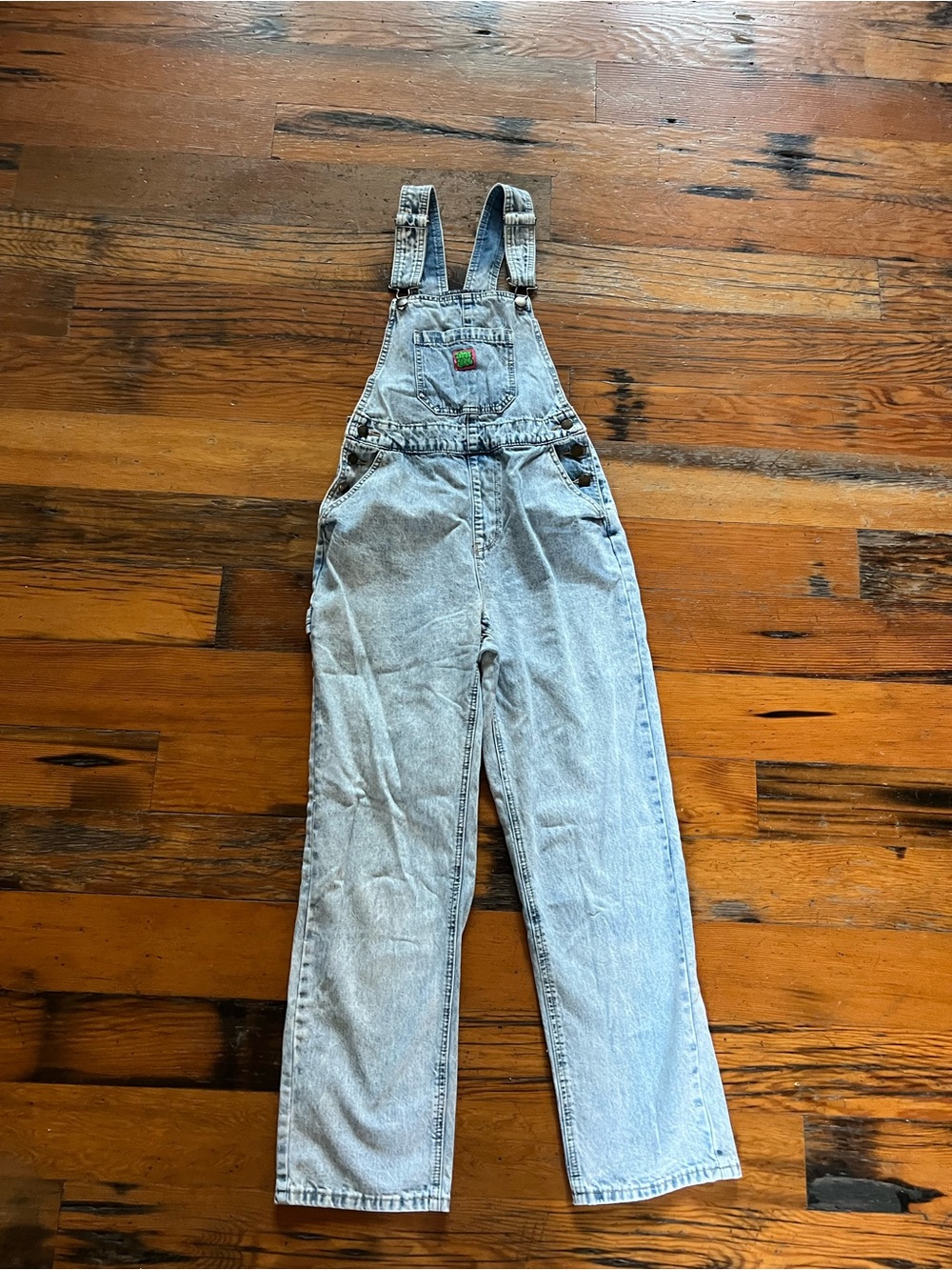 Empyre Light Blue Denim Overalls with Front Pocket Patch